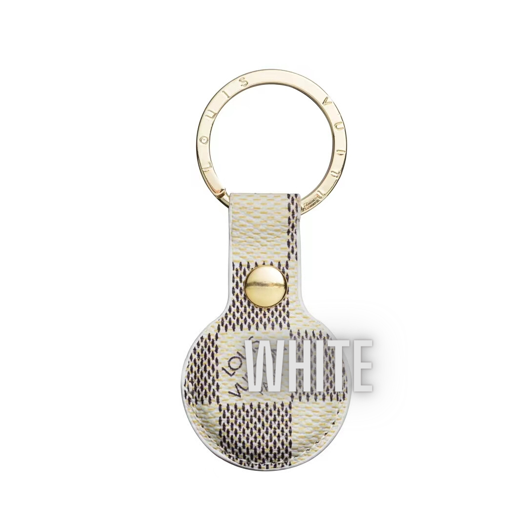 Checkered White AirTag Case