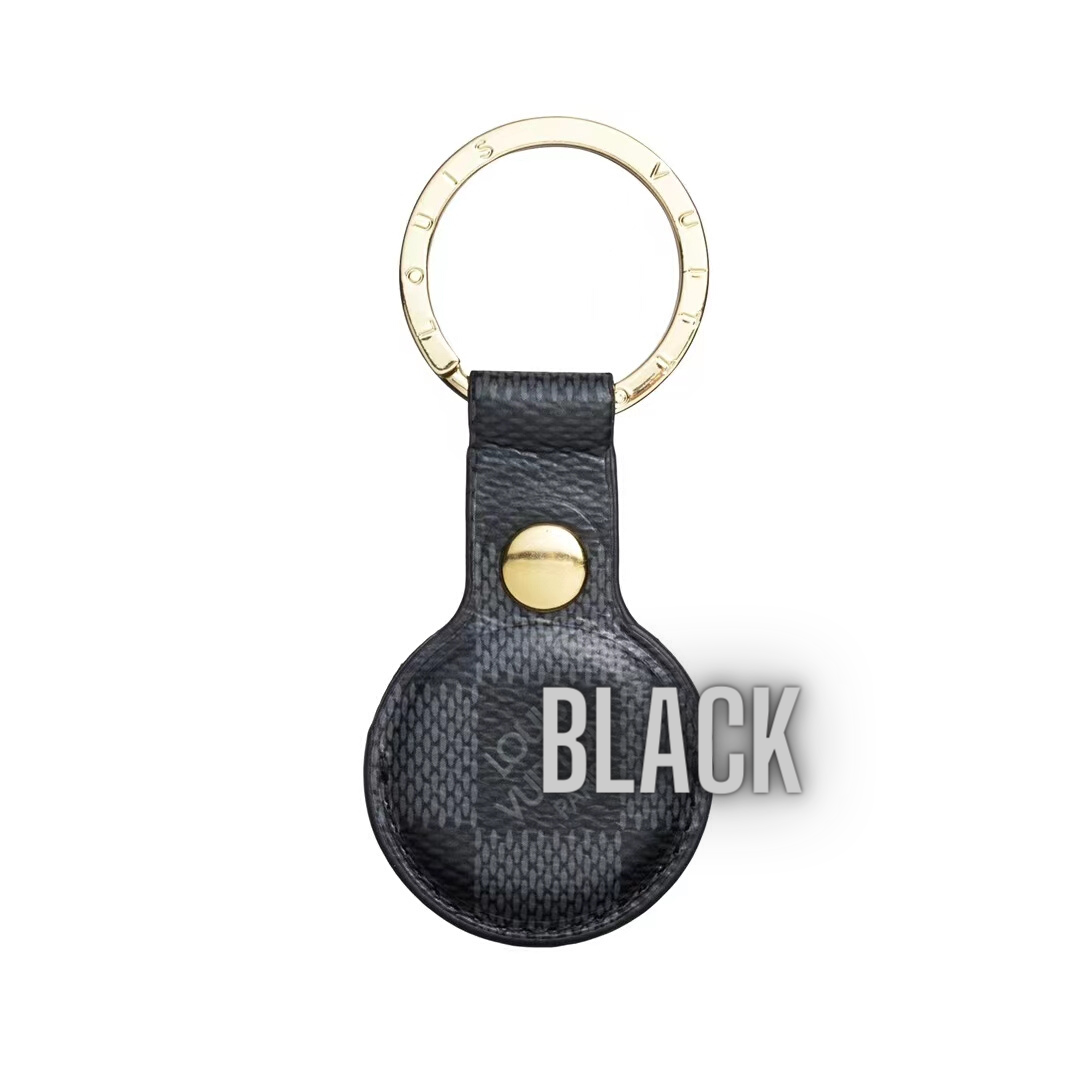 Checkered Black AirTag Case