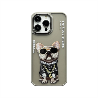 Animated Animal Glasses Skin Scrub Series Trend Case iPhone Case