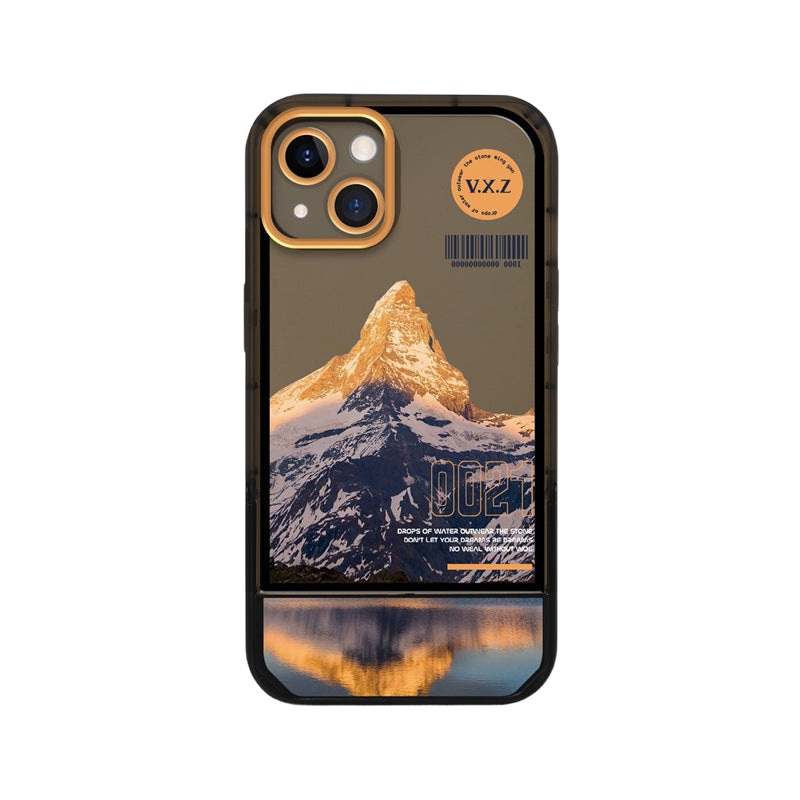 a phone case with a picture of a mountain