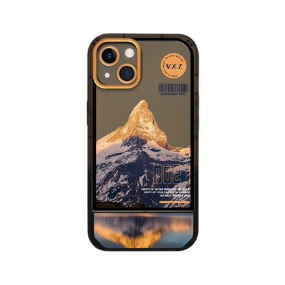 a phone case with a picture of a mountain