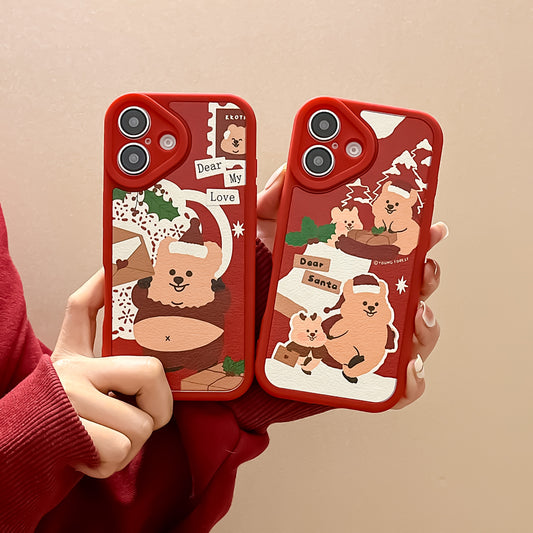 Cute moose with Christmas theme Phone Case