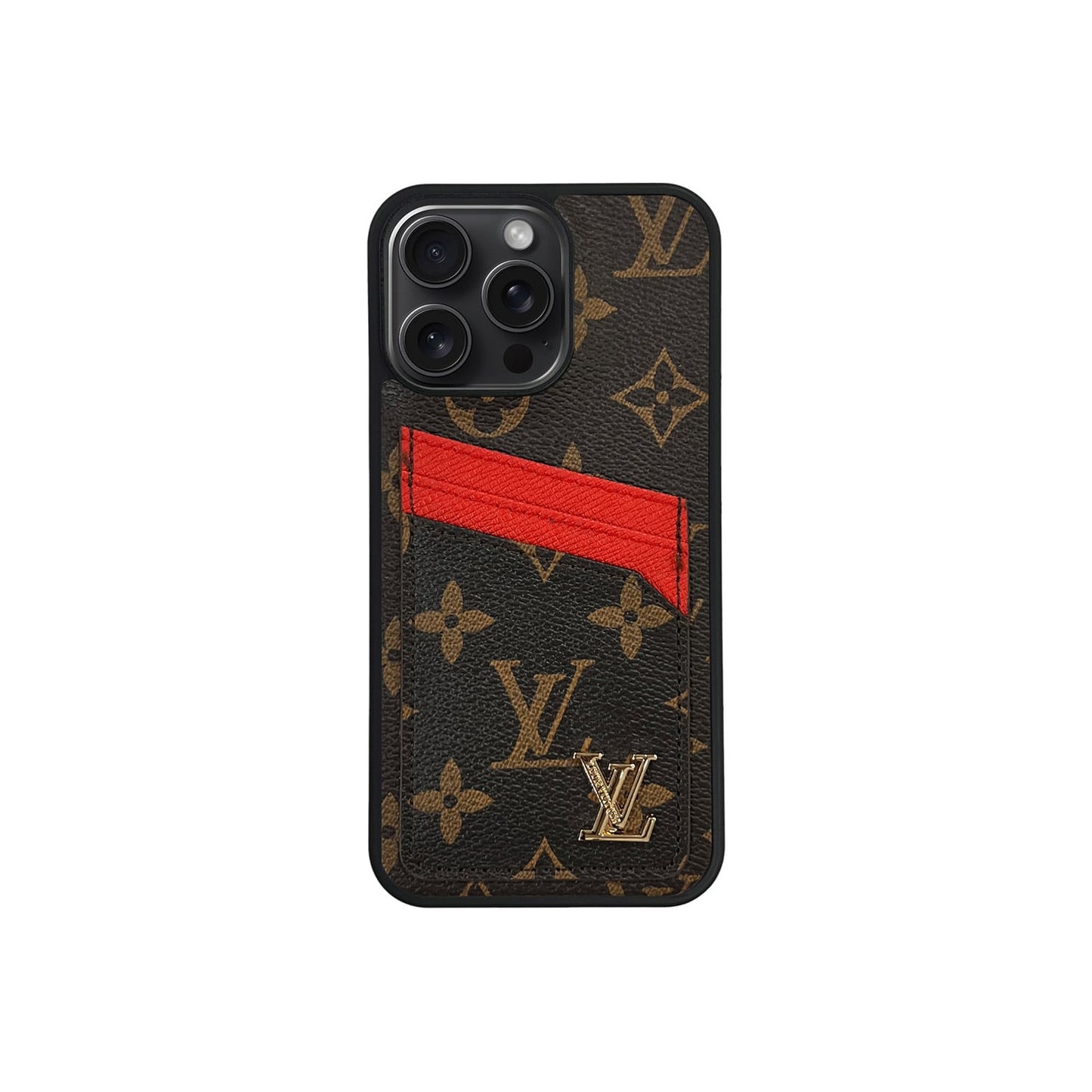 Red Line V2 Mono Cardholder iPhone Case