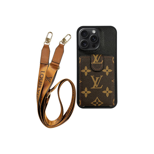 Two Tone Mono Cardholder x Lanyard iPhone Case