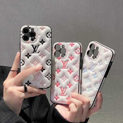 White x Pink Mono Puffer iPhone Case