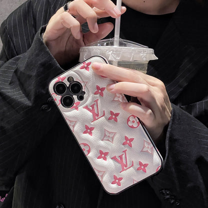 White x Pink Mono Puffer iPhone Case