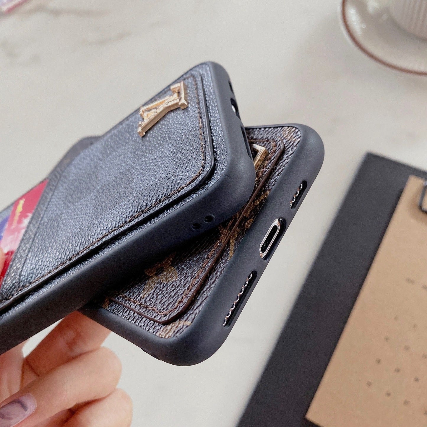 Red Line V2 Mono Cardholder iPhone Case