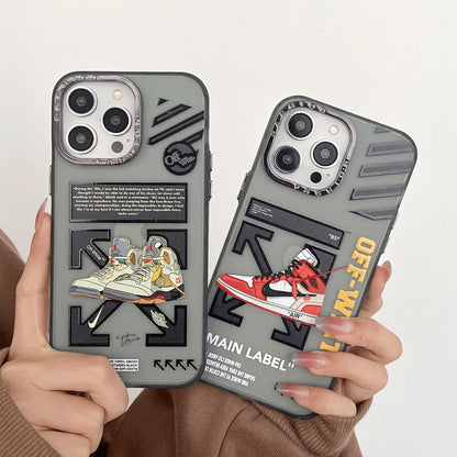 White x Blue OW Sneaker iPhone Case