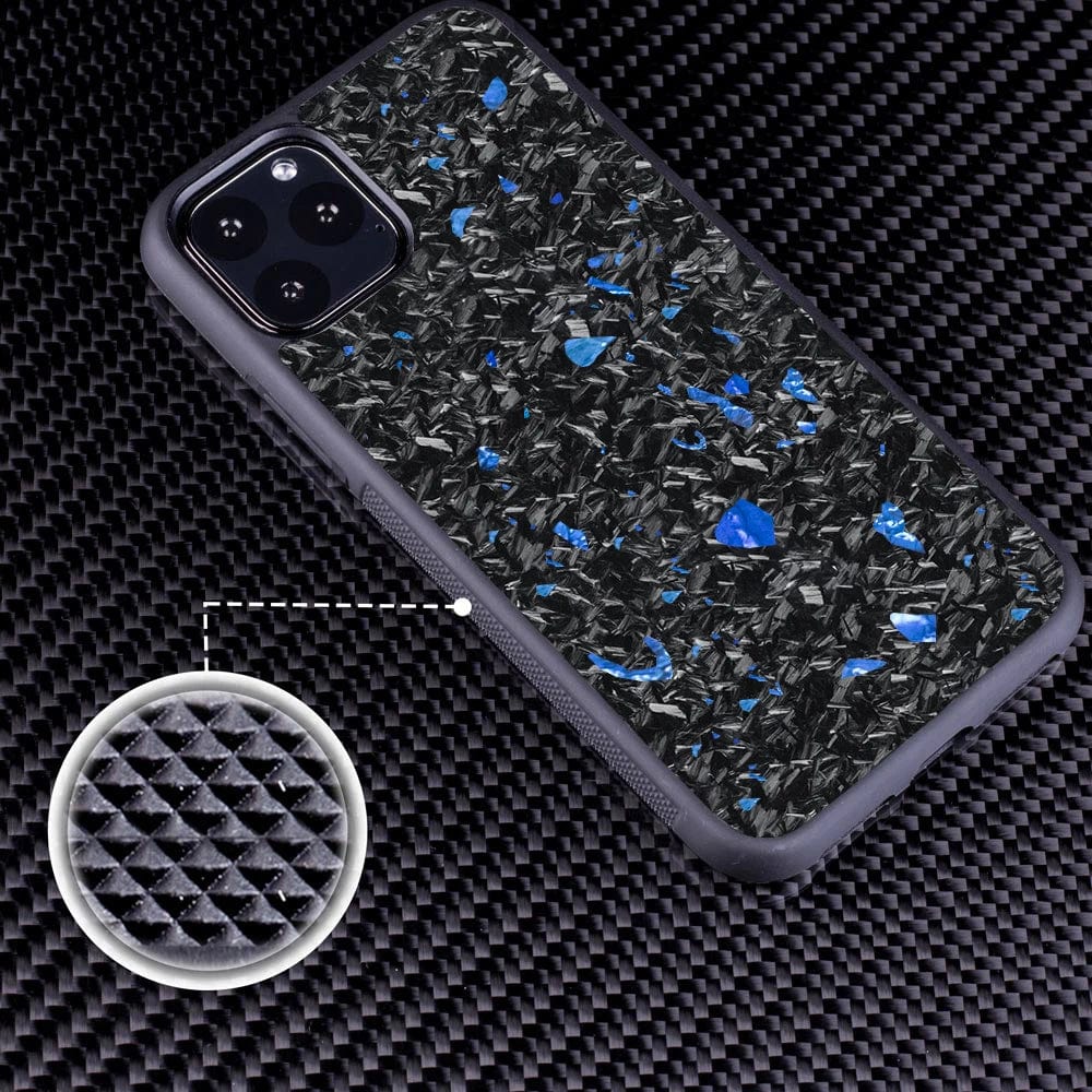 FORGED Carbon Fiber iPhone Case - Blue Forged