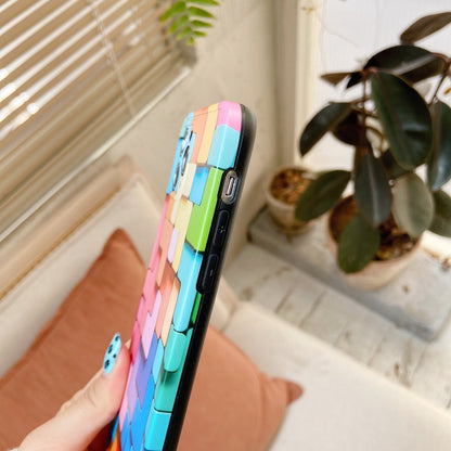 3D Effect Colorful Splicing Phone Case